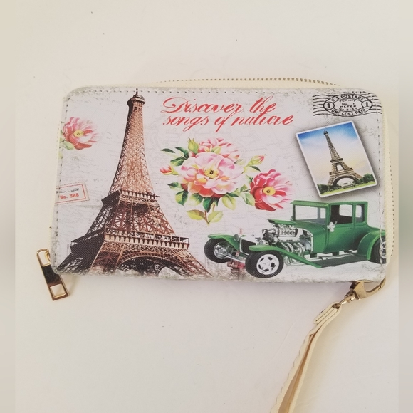 New Eiffel Tower Paris Wallet /Wristlet - Picture 3 of 3